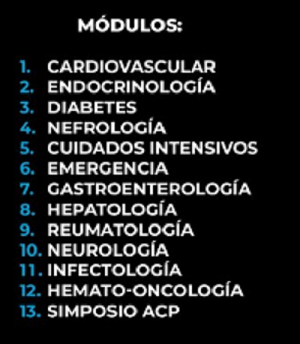 Módulos del Congreso de Medicina interna